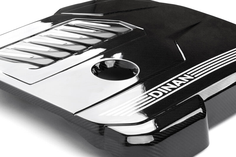 Dinan B58D Gloss Carbon Fiber Engine Cover with Matte Accents for BMW G Series Models