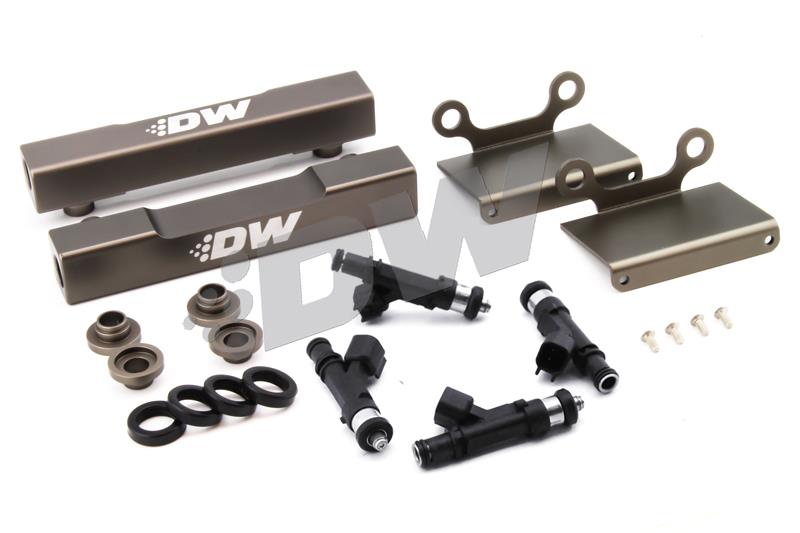 DeatschWerks DWK6-101-1000 Subaru STI and Legacy GT Side-Feed to Top-Feed Fuel Rail Conversion Kit with 1000cc Injectors