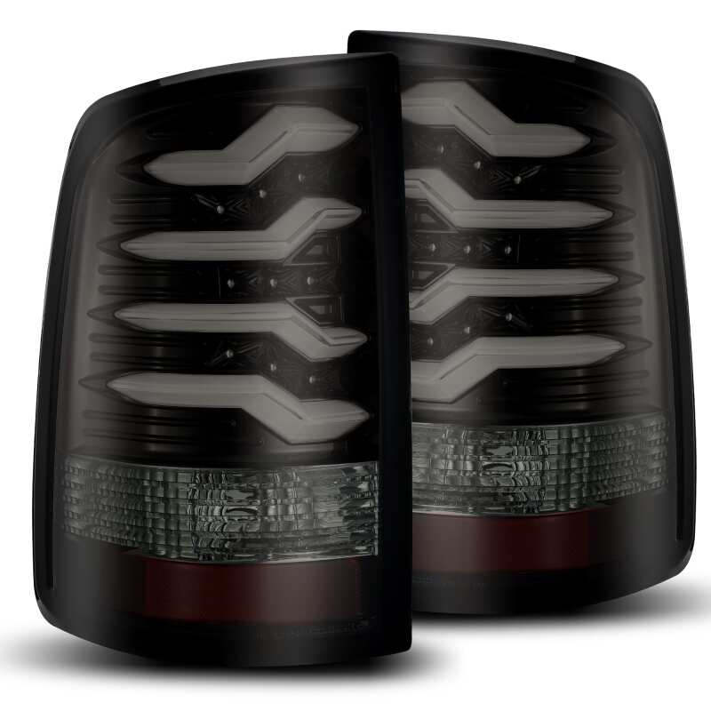 AlphaRex PRO-Series LED Tail Lights Jet Black for 2009-2013 Dodge Ram 1500 and Ram 2500 - ARX640010
