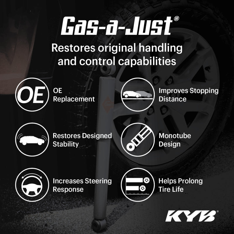 KYB Gas-a-Just Front Right Monotube Adaptive Shock 721000 for 2013-2018 Lexus GS350 and 2018 Lexus RC350