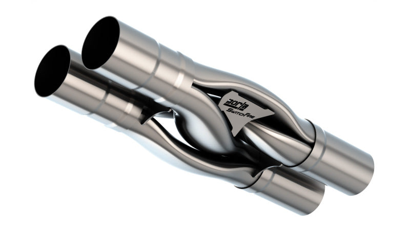 Borla 60746 Universal Hydroformed SwitchFire X-Pipe, 3-Inch Inlets and Outlets