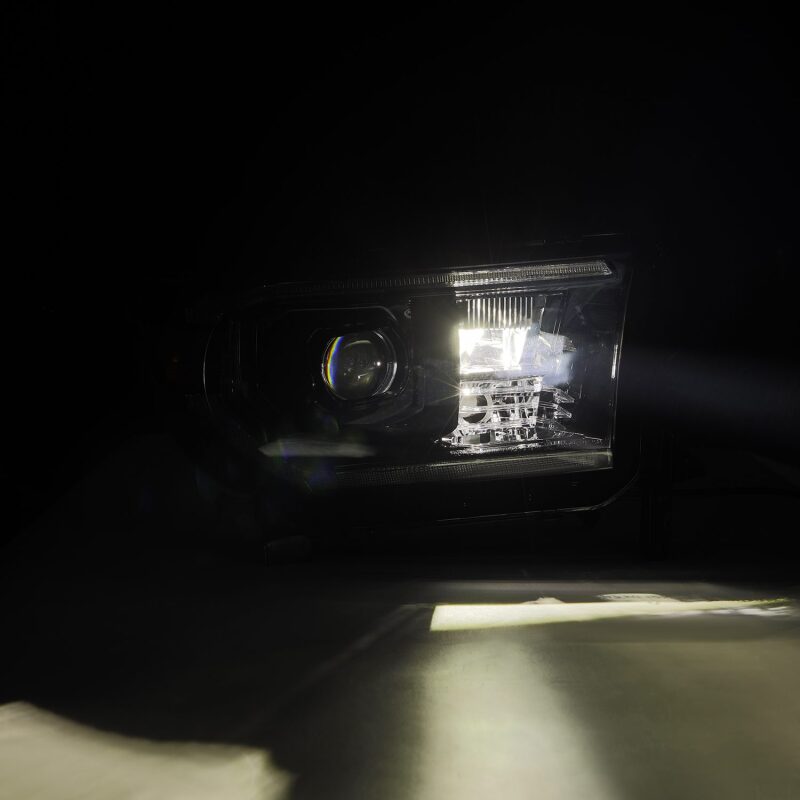 AlphaRex LUXX LED Projector Headlights for 2007-2013 Toyota Tundra and 2008-2017 Toyota Sequoia, Alpha-Black, ARX880825