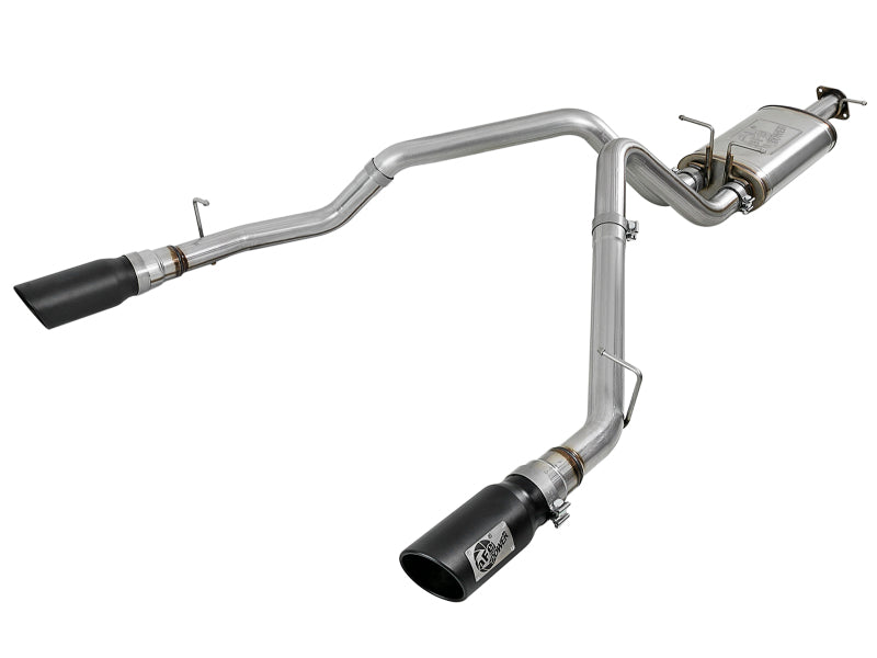 aFe MACH Force-Xp 3-Inch Stainless Steel Cat-Back Exhaust with Dual Black Tips for 2019-2024 Ram 1500 5.7L HEMI, Part Number 49-42059-B