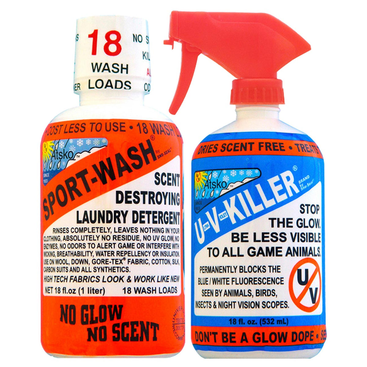Atsko U-V-Killer and Sport-Wash Combo, 2-Pack, 18 oz. Bottles