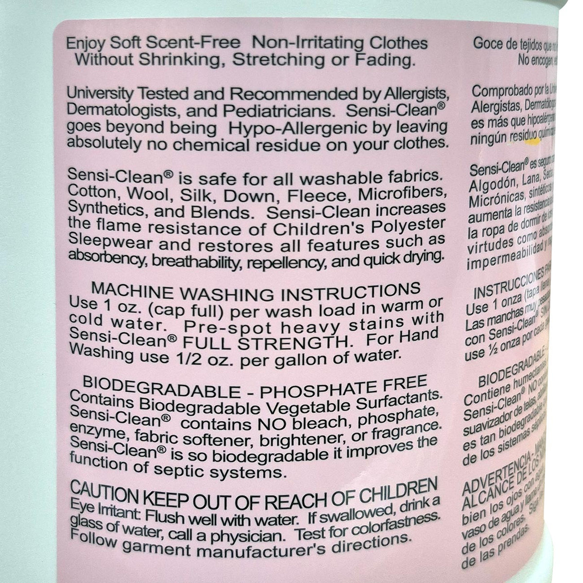 Atsko Sensi-Clean Scent-Free Laundry Detergent, 64 Wash Loads