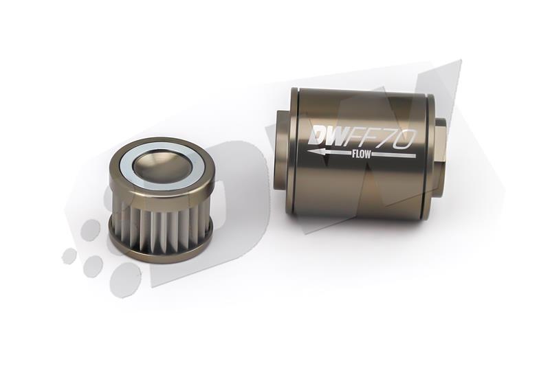 DeatschWerks DWK8-03-070-010K Stainless Steel 10 Micron 10AN Inline Fuel Filter Kit