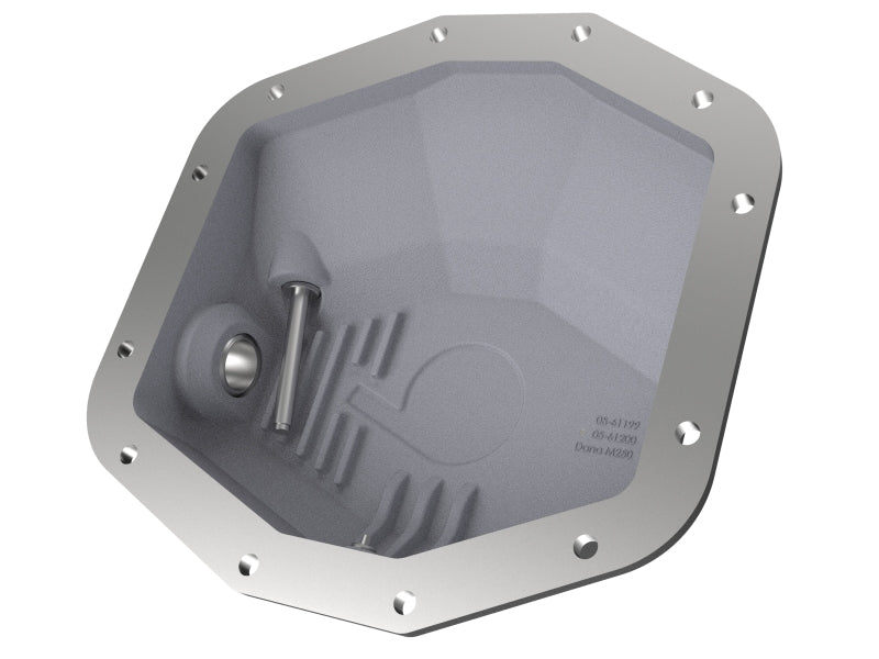 aFe POWER Pro Series Rear Differential Cover, Black with Machined Fins, Part Number 46-71280B, for Ram 1500 TRX and RHO