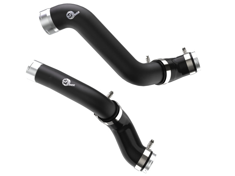 aFe BladeRunner Charge Pipe Kit, Black, Part Number 46-20424-B, for 2019–2026 Chevrolet Silverado and GMC Sierra 1500 2.7L Turbo