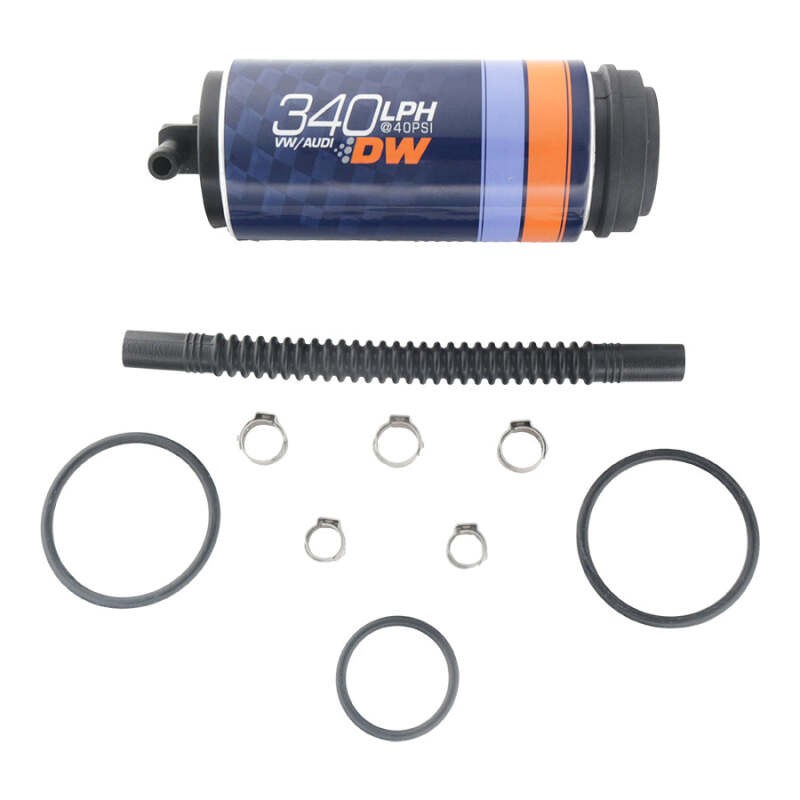 DeatschWerks DWK9-355-1025 DW340V 340 LPH In-Tank Fuel Pump with Install Kit for VW and Audi 1.8T