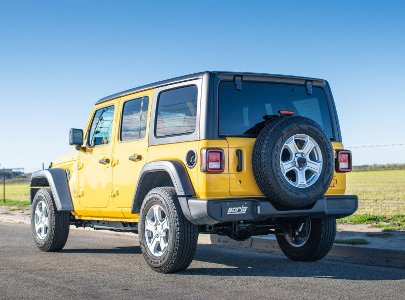 Borla 140828 Touring High-Clearance Cat-Back Exhaust for 2018-2026 Jeep Wrangler JLU 3.6L V6
