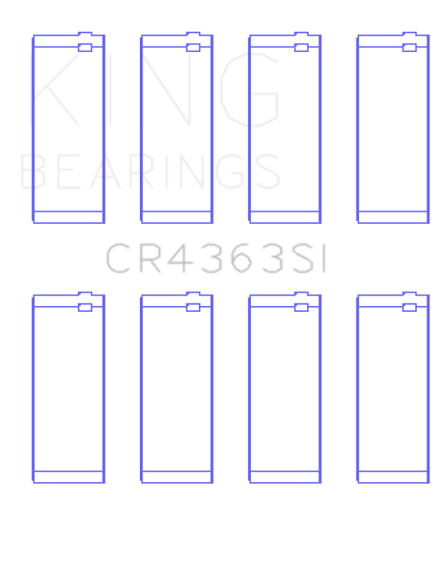 King Engine Bearings CR4363SI GM 134 DOHC Ecotec 2.2L Connecting Rod Bearings, Set of 4