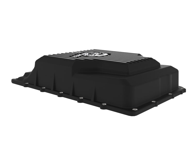 aFe POWER Pro Series Transmission Pan, Part Number 46-71330B, Black with Machined Fins for Ford 10R60 and 10R80