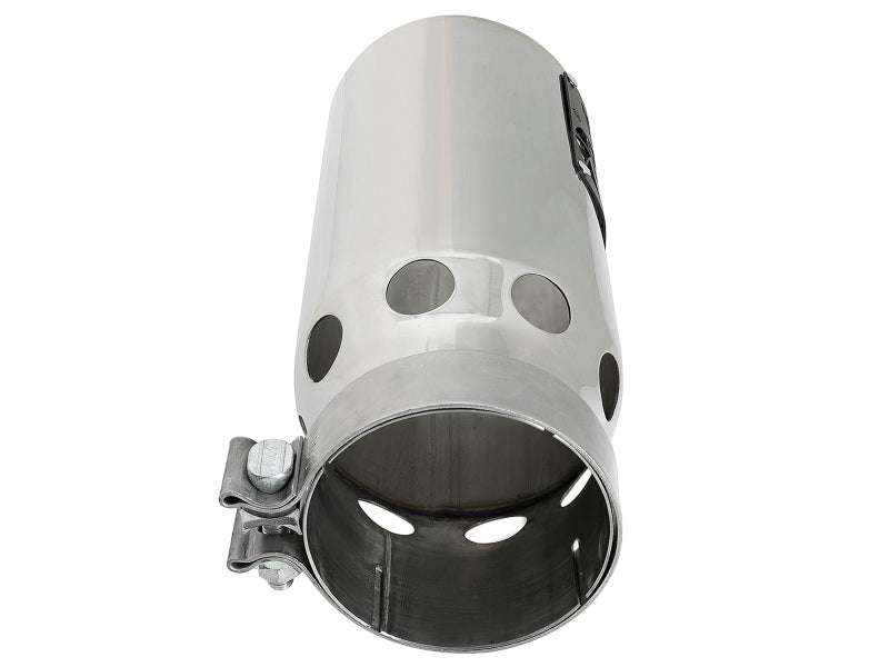 aFe SATURN 4S 304 Stainless Steel Intercooled Exhaust Tip, 4-Inch Inlet, 5-Inch Outlet, 12-Inch Length, Part Number 49T40501-P122