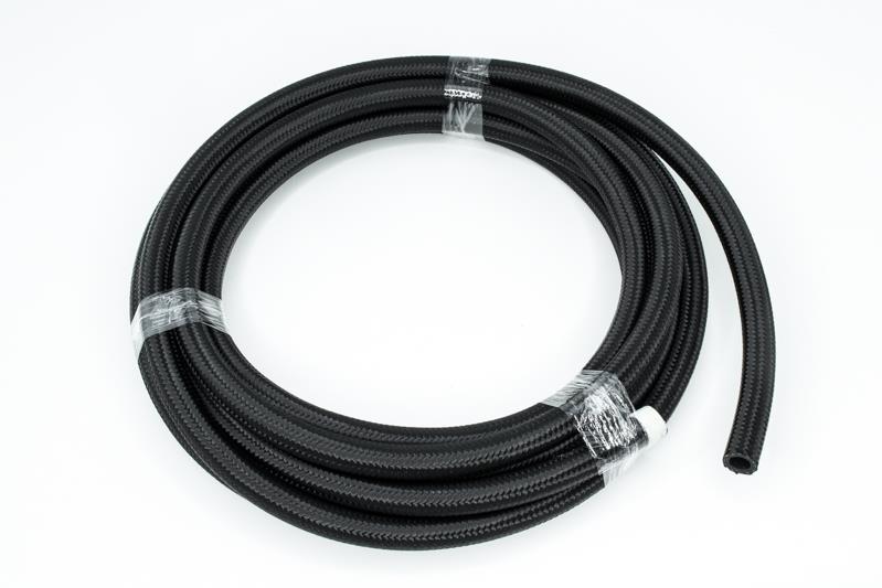 DeatschWerks 8AN Black Nylon Braided CPE Fuel Hose, 20 Feet - DWK6-02-0816-20