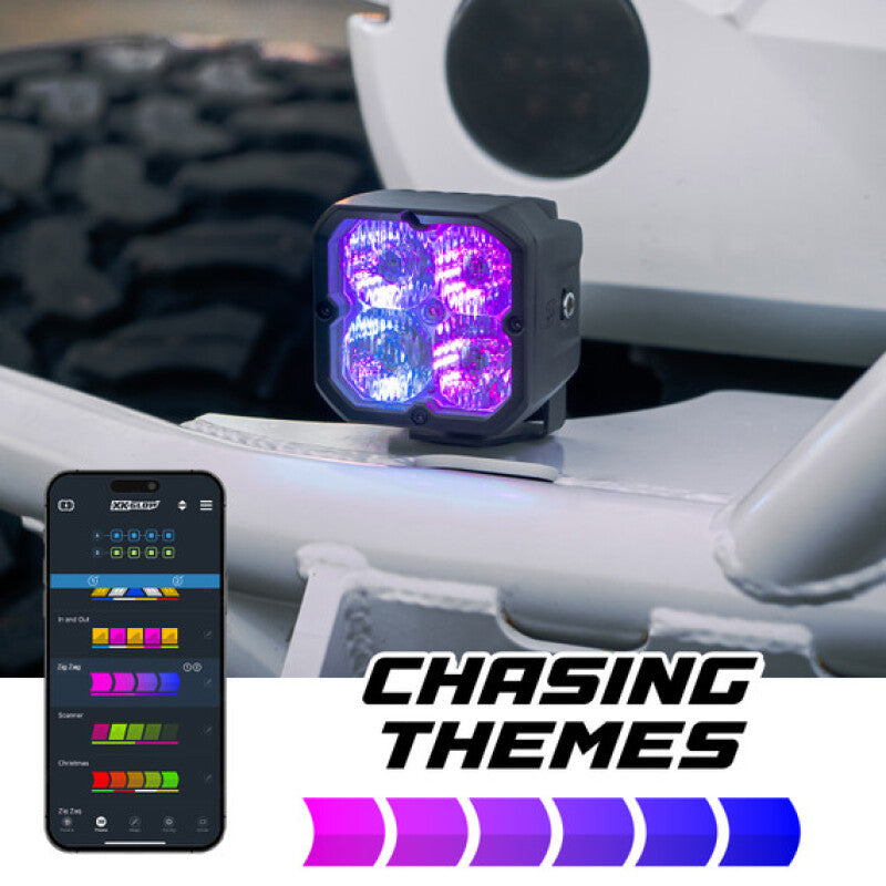 XKGLOW XKmax RGBW Addressable Cube Light Kit with Fog Beam Effect