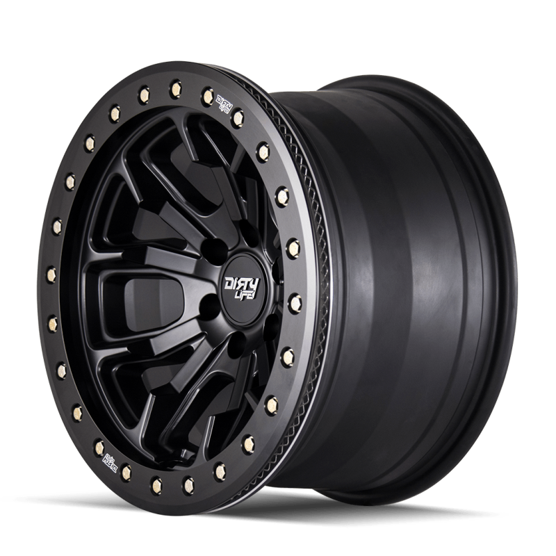 Dirty Life DT-1 9303 17x9 Wheel, 5x127 Bolt Pattern, -12mm Offset, Matte Black Beadlock