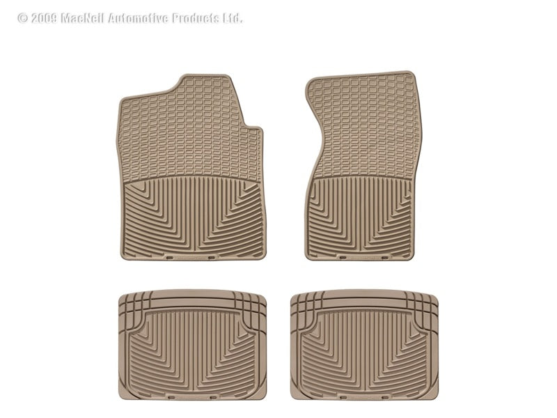 WeatherTech 99 GMC Sierra Front and Rear Rubber Mats - Tan