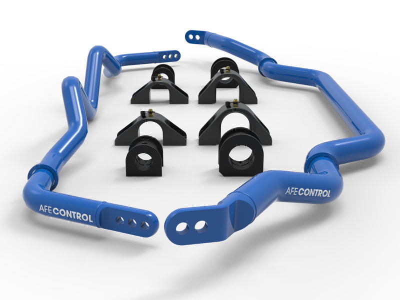 aFe Control Front and Rear Sway Bar Set, Blue, for 2016-2024 Infiniti Q50/Q60 3.0L V6 Twin-Turbo - Part Number AFE440-711001-L