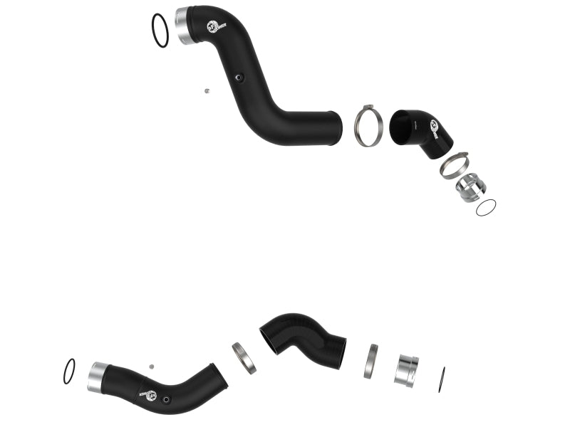 aFe POWER BladeRunner Aluminum Hot and Cold Charge Pipe Kit, Black, Part Number 46-20744-B