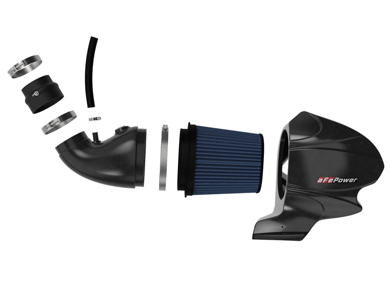 aFe Black Series Carbon Fiber Cold Air Intake with Pro 5R Filter for Jeep Grand Cherokee WK2 and Dodge Durango 6.4L HEMI, Part Number 58-10001R