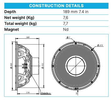Beyma Loudspeaker 15LEX1000Nd