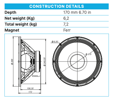 Beyma Loudspeaker 15MC500-8