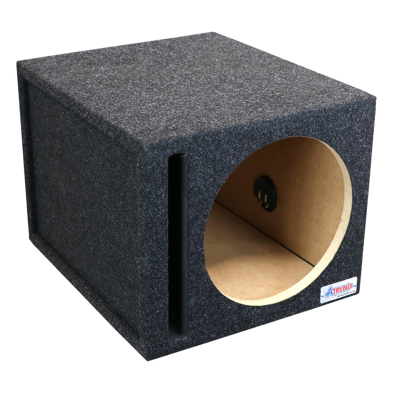 Atrend Single 15-Inch Vented Woofer Enclosure with Charcoal Carpet Covering