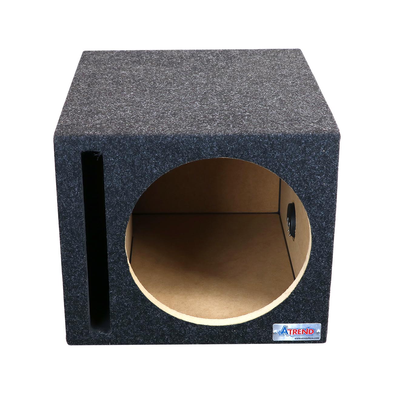 Atrend Single 15-Inch Vented Woofer Enclosure with Charcoal Carpet Covering
