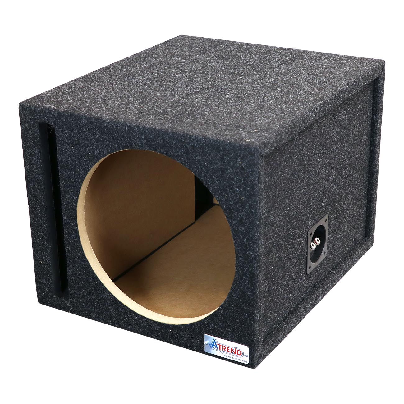 Atrend Single 15-Inch Vented Woofer Enclosure with Charcoal Carpet Covering