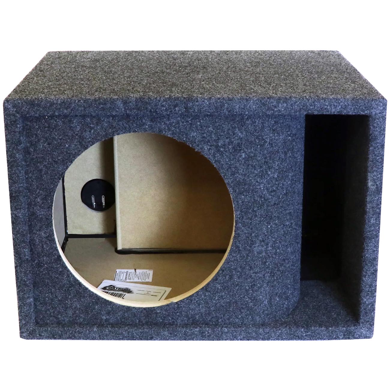 ATREND Dual 15-Inch Kerf-Vented Woofer Enclosure with Charcoal Carpet Covering