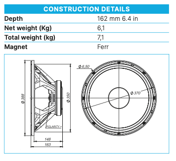 Beyma Loudspeaker 15WR400 - 8