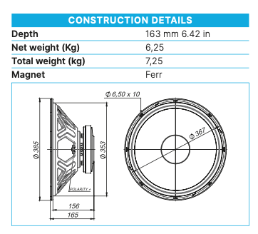 Beyma Loudspeaker 15WRS400-8