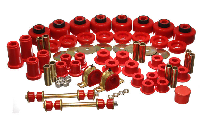 Energy Suspension eng3.18128R - 01-06 Chevy Silverado 4WD Red Hyper-Flex Master Bushing Set