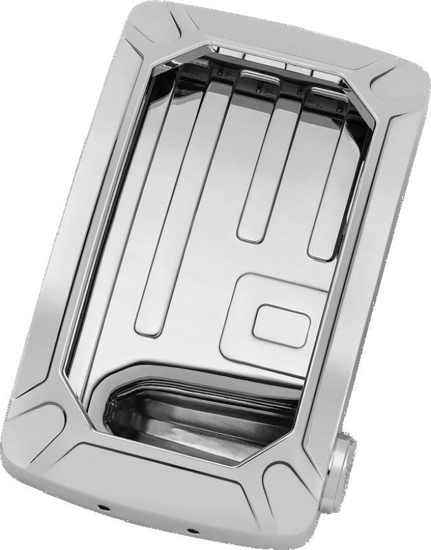 Kuryakyn Nova Curved Vertical Mount Side License Plate Holder Chrome, Part KUR3190