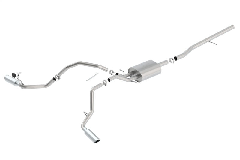 Borla 140545 S-Type Cat-Back Exhaust System for 2014-2018 Chevrolet Silverado 1500 and GMC Sierra 1500 5.3L V8
