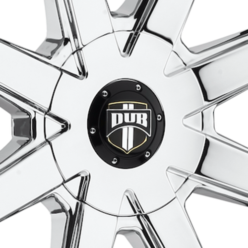 DUB 1PC 16390-15VP Powder Chrome Push-In Wheel Center Cap