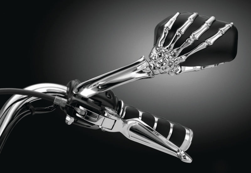Kuryakyn Skeleton Hand Mirrors Chrome/Black - Part Number 1759