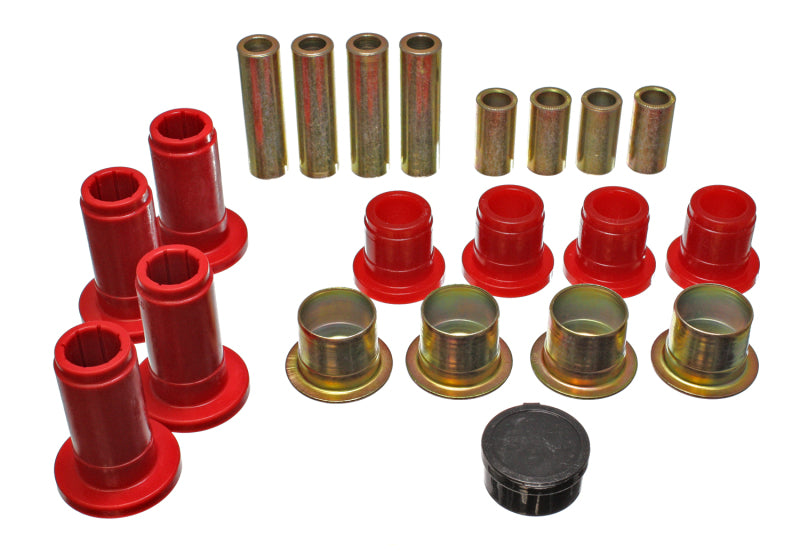 Energy Suspension 5.3124R Front Control Arm Bushing Set - Red Polyurethane
