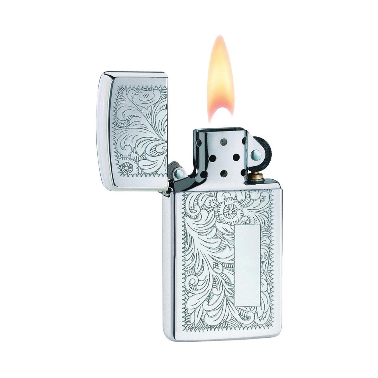 Zippo Slim Venetian Windproof Lighter with Chrome Finish