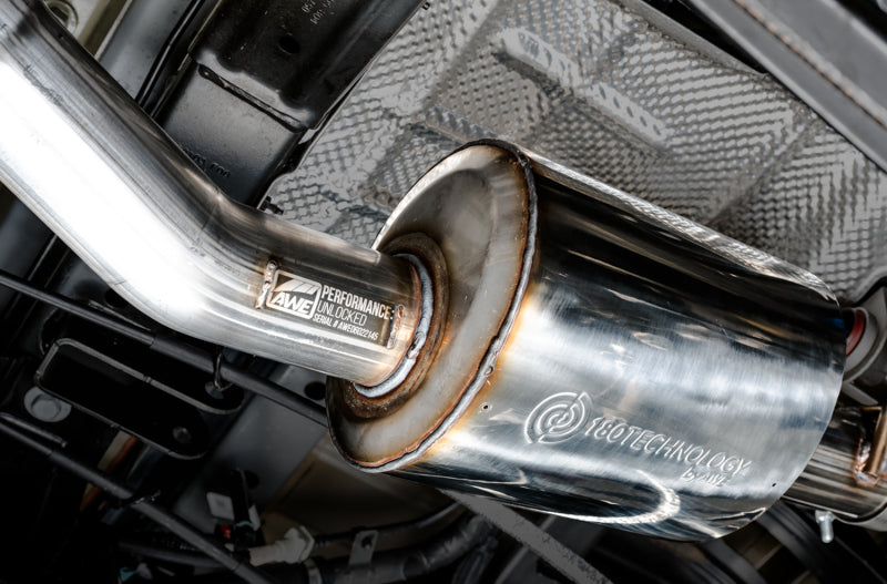 AWE 20-21 Jeep Gladiator JT 3.6L Tread Edition Cat-Back Single Side Exhaust - Diamond Black Tip
