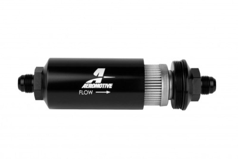 Aeromotive 12379 In-Line Fuel Filter with 100-Micron Stainless Steel Element, AN-08 Male