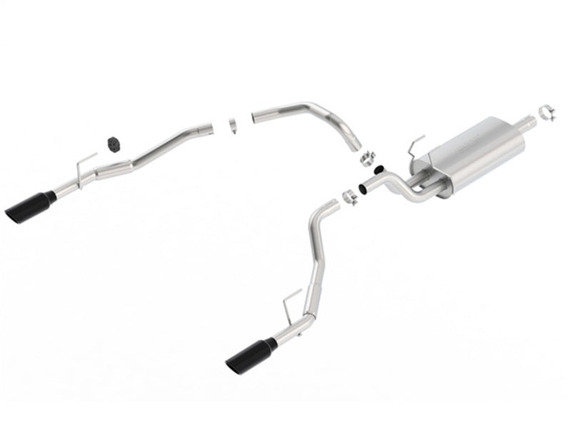 Borla 140552BC Touring Cat-Back Exhaust System for 2009-2024 Ram 1500 5.7L V8, Single 5-Inch Black Chrome Tip