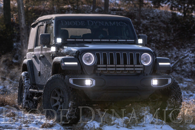 Diode Dynamics SS6 Cowl LED Bracket Kit for Jeep Wrangler JL and Gladiator, White Driving, DD6092