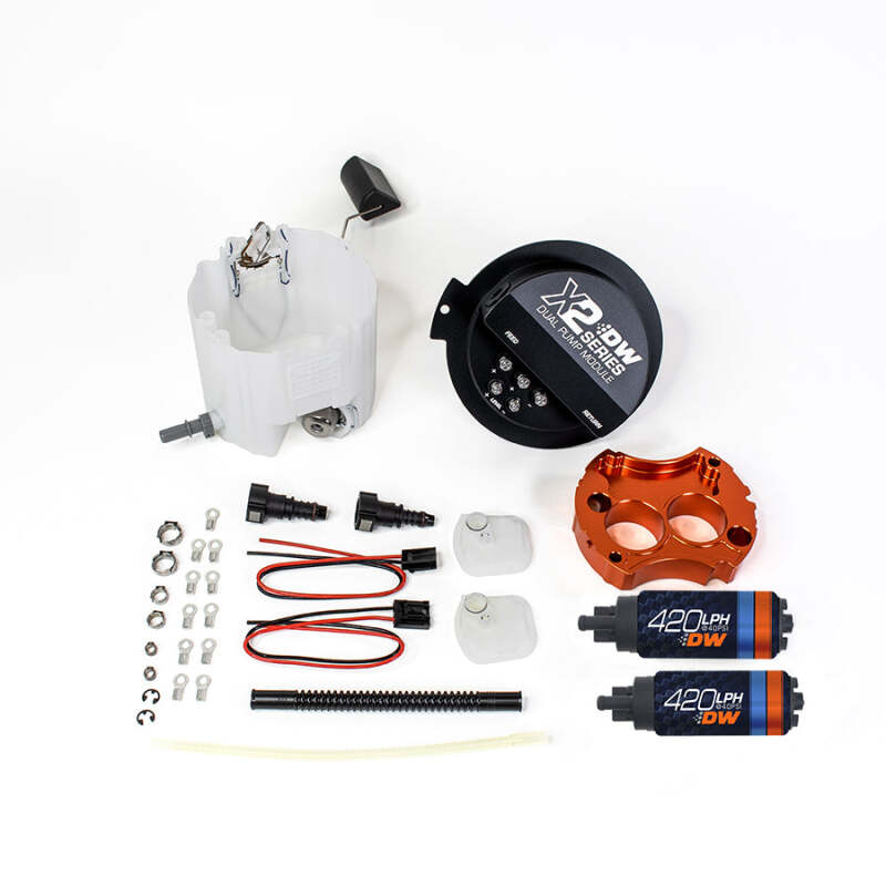DeatschWerks X2 Series Fuel Pump Module with Two DW420 Pumps for Chevrolet Camaro, Caprice, Pontiac G8, and Cadillac CTS-V