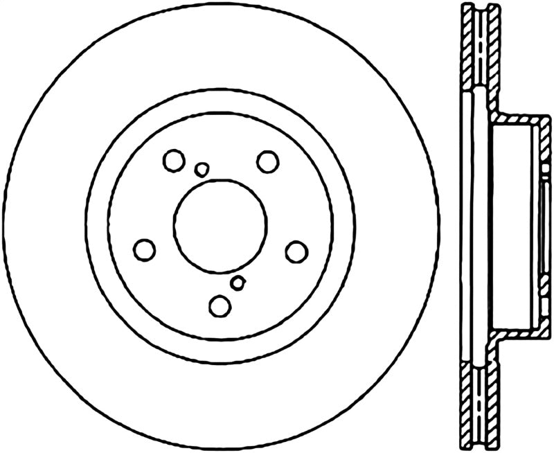 StopTech 05-10 Subaru Impreza WRX/STi Slotted & Drilled Right Front Rotor