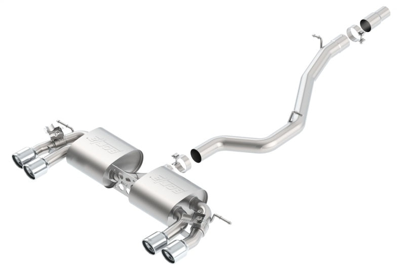 Borla 140643 S-Type Cat-Back Exhaust System for 2015-2017 Volkswagen Golf R 2.0L Turbo