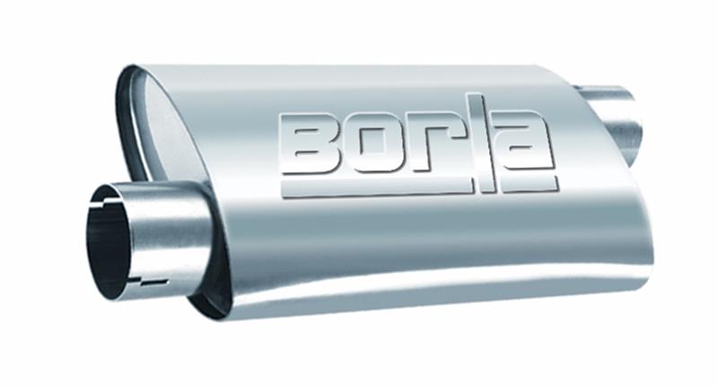Borla ProXS Universal Muffler, 2.5-Inch Offset Inlet and Center Outlet, Part 40358