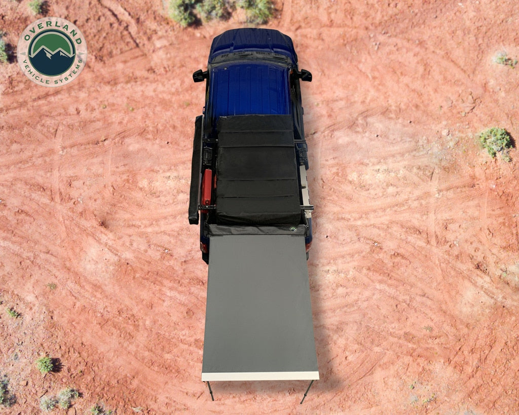 Overland Vehicle Systems - 18039909 - Portable Awning - Nomadic Awning 1.3 - 4.5 Foot With Black Cover