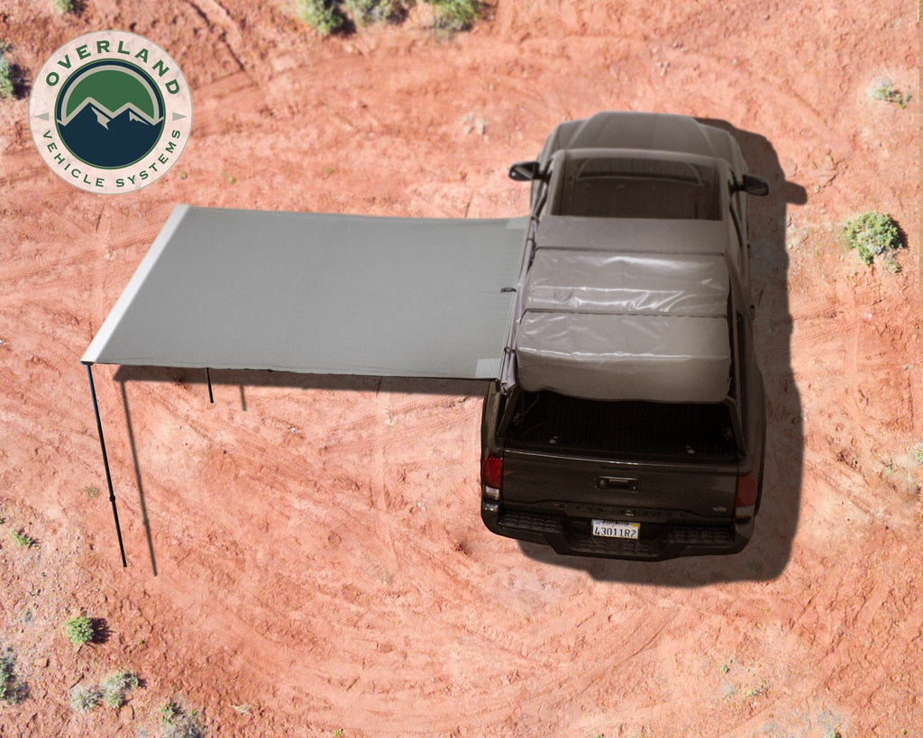 Overland Vehicle Systems - 18049909 - Portable Awning - Awning 2.0-6.5 Foot With Black Cover Universal Nomadic
