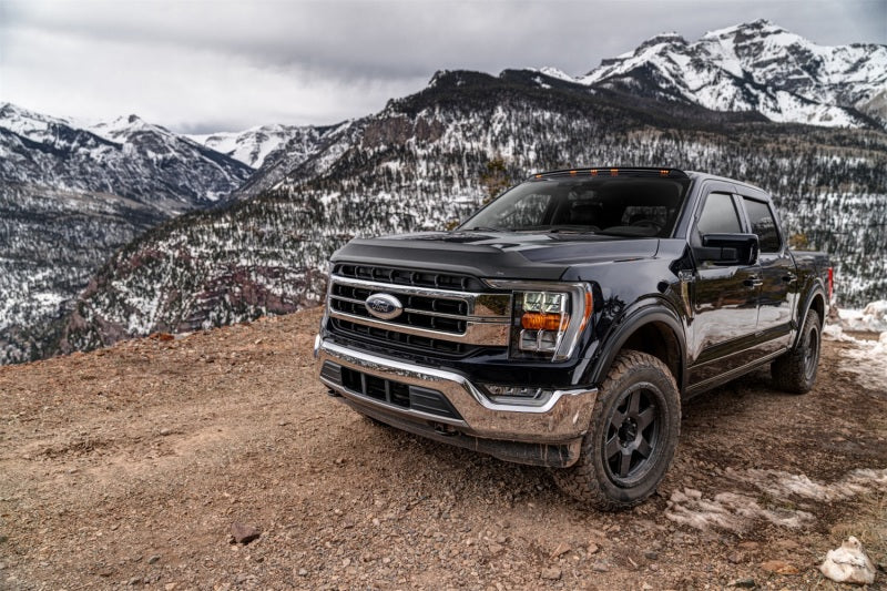 AVS 2021 Ford F-150 Aeroskin II Textured Low Profile Hood Shield - Black